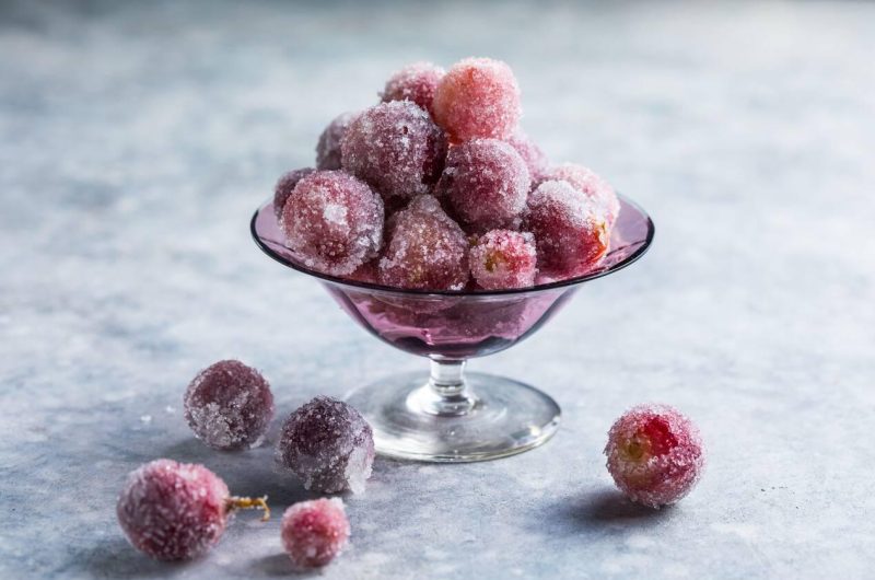 Healthy Sour Candy Frozen Grapes