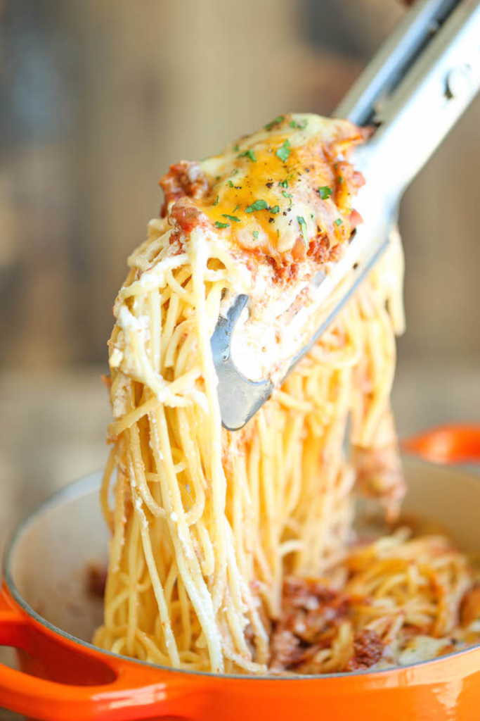 Baked Spaghetti with Cream Cheese