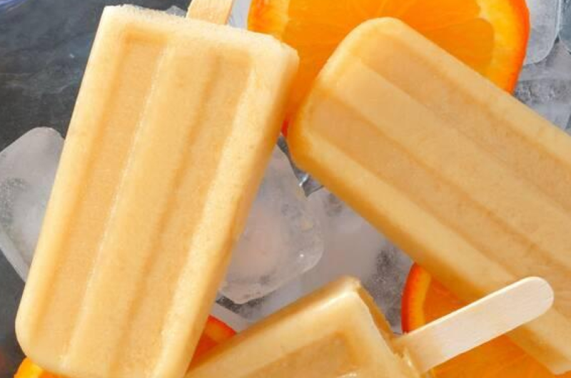 Homemade Orange Creamsicle Popsicles Recipe