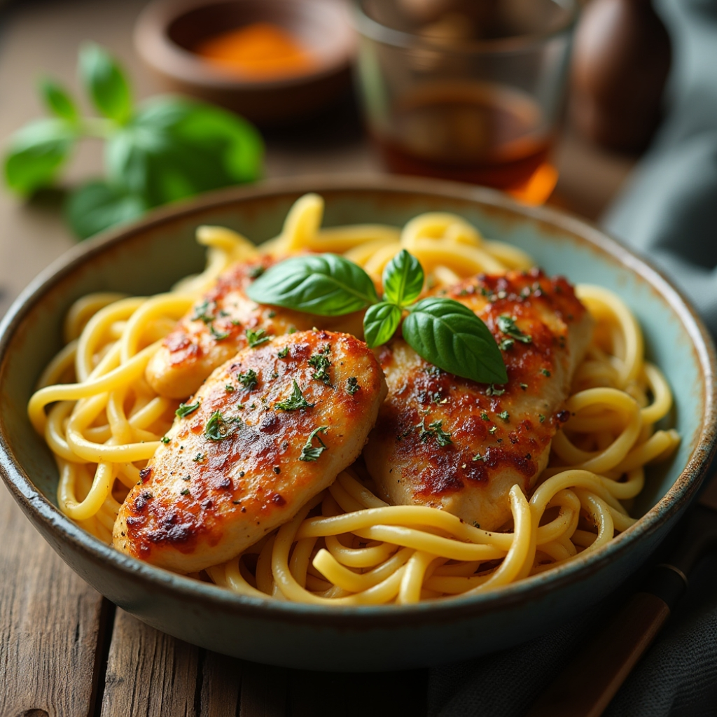 garlic parmesan chicken pasta