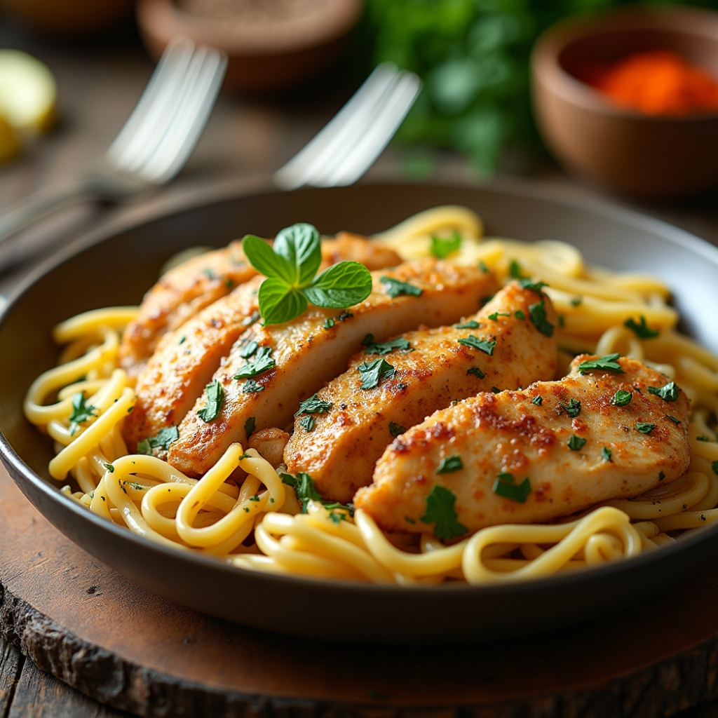 garlic parmesan chicken pasta