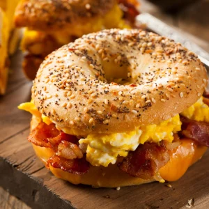 steak egg and cheese bagel