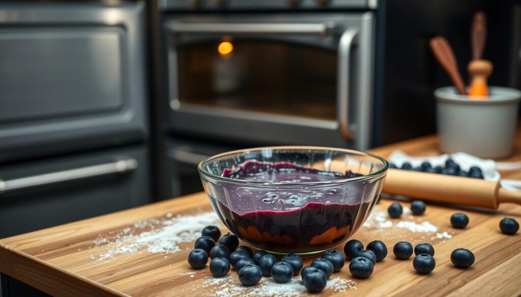 blueberry donut preparation