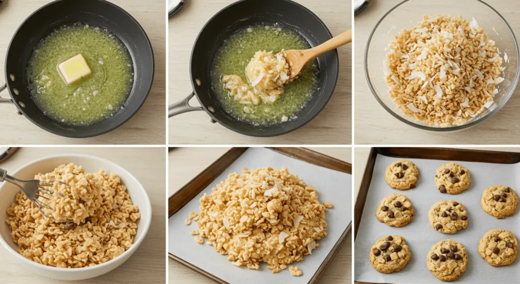 Brown Butter Coconut Krispie Chocolate Chip Cookies