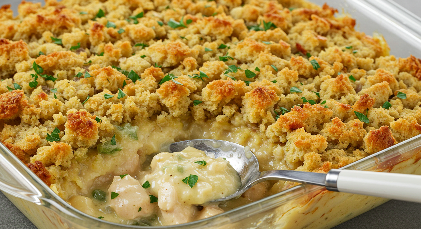 Chicken and Stuffing Casserole