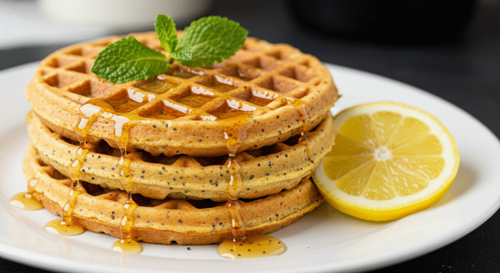 Dairy-Free Lemon Poppy Seed Waffles