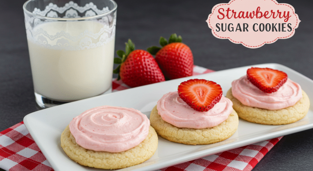Strawberry Buttercream Sugar Cookies