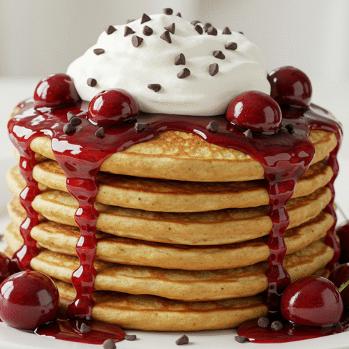 Chocolate Cherry Pancakes