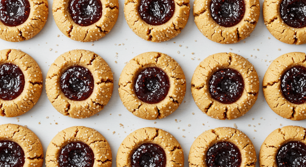 Peanut Butter and Jelly Thumbprints