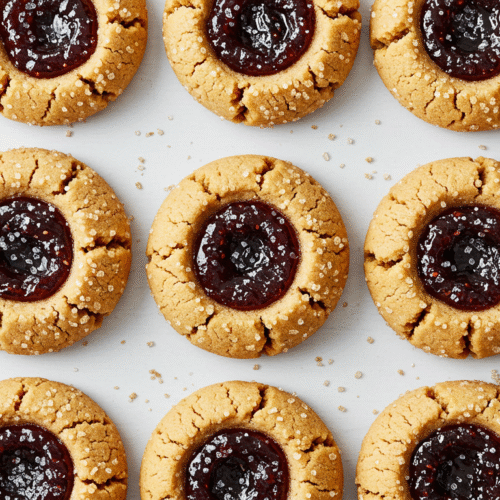Peanut Butter and Jelly Thumbprints