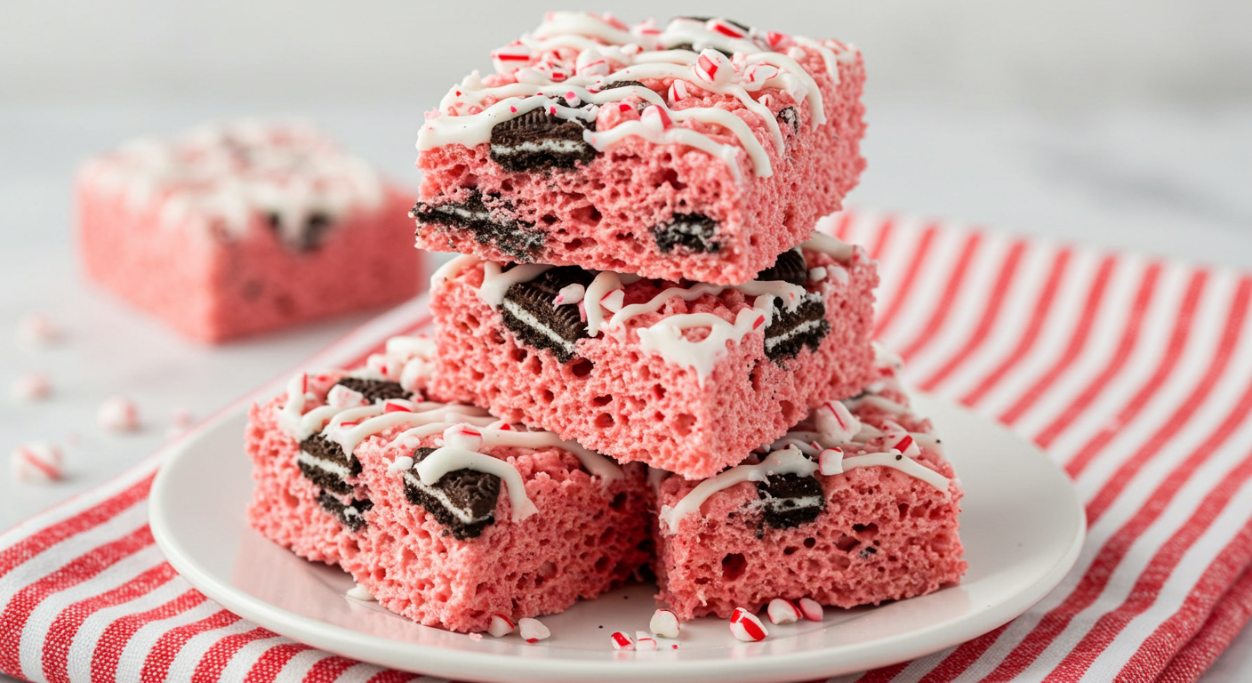 Oreo Peppermint Rice Krispies Treats