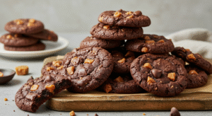 Double Chocolate Toffee Cookies
