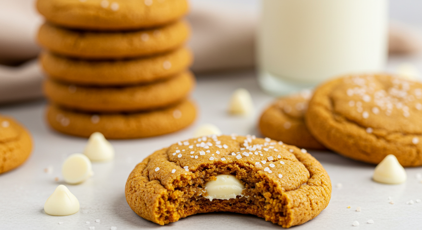 Pumpkin Spice White Chocolate Cookies