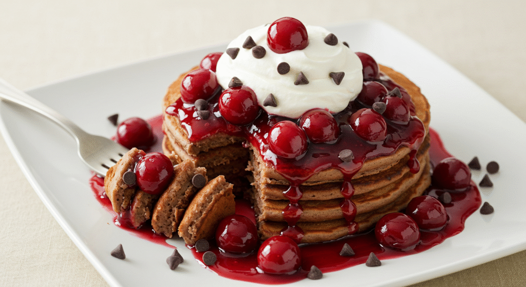 Chocolate Cherry Pancakes