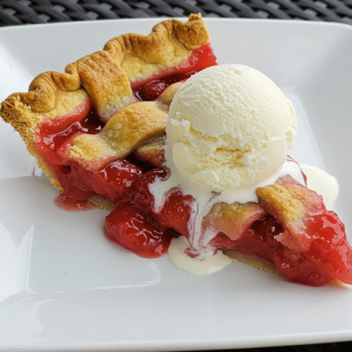 Lattice Strawberry Rhubarb Pie