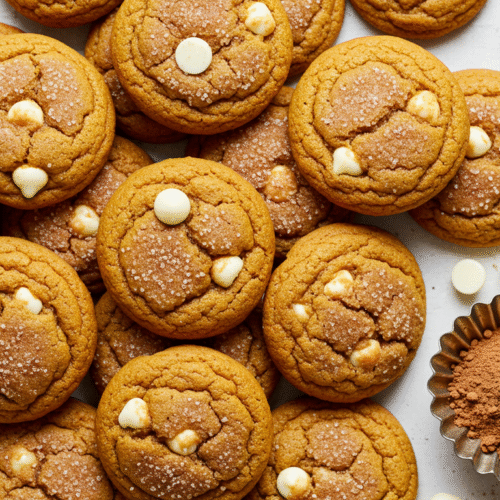 Pumpkin Spice White Chocolate Cookies
