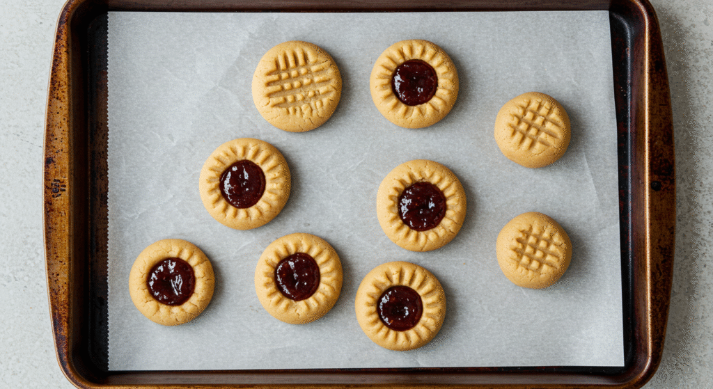 Peanut Butter and Jelly Thumbprints