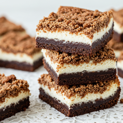Chocolate Crumble Cheesecake Bars