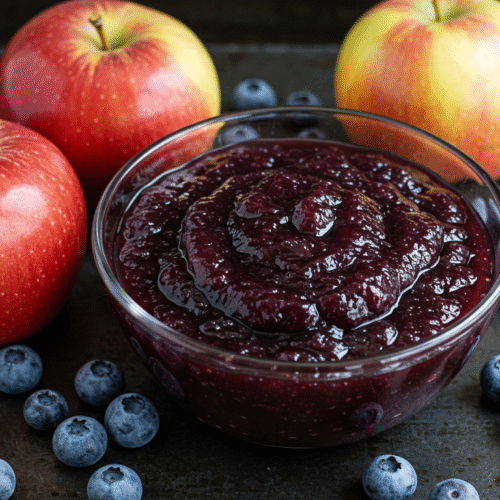 Cinnamon Blueberry Applesauce