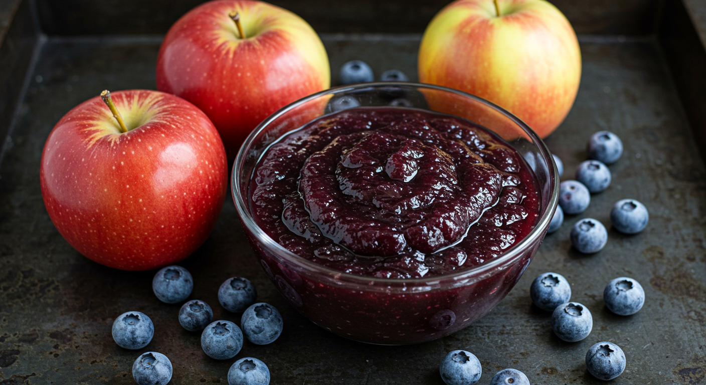 Cinnamon Blueberry Applesauce