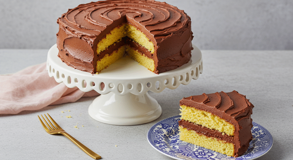 Yellow Cake with Chocolate Buttercream
