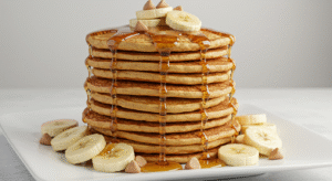 Banana Peanut Butter Chip Pancakes