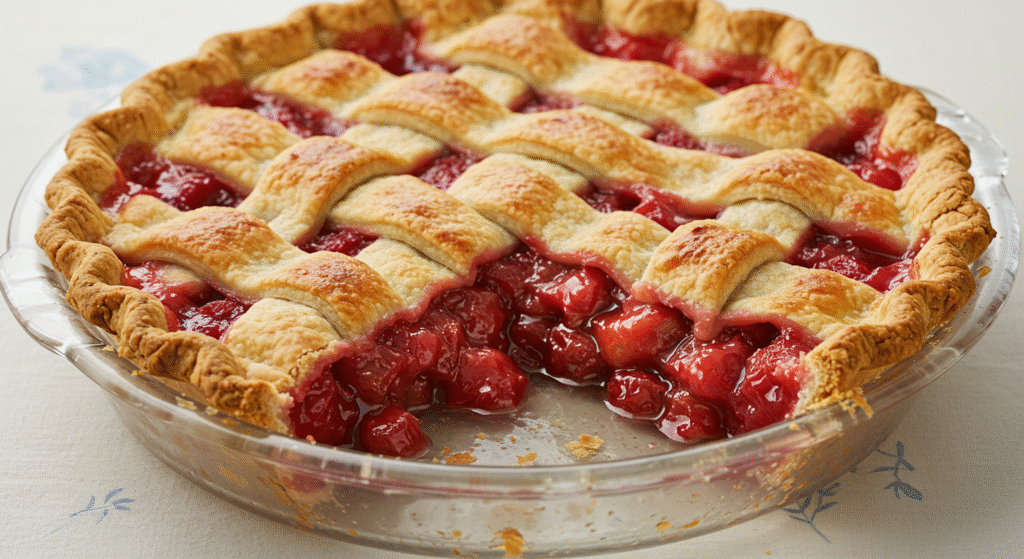Lattice Strawberry Rhubarb Pie