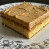 Hot Water Sponge Cake with Quick Caramel Frosting
