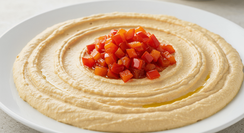 Roasted Garlic and Red Pepper Hummus