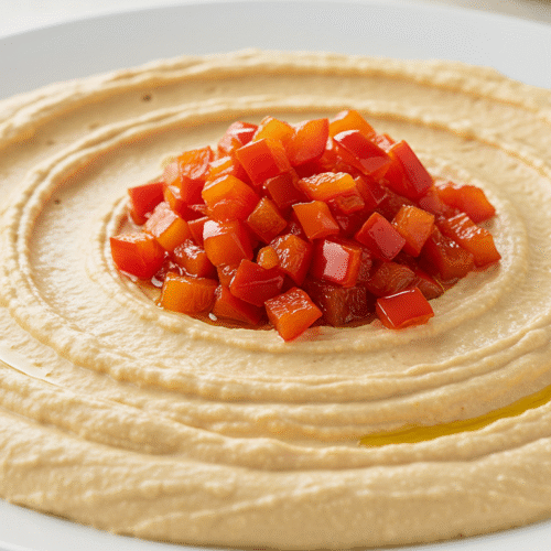 Roasted Garlic and Red Pepper Hummus