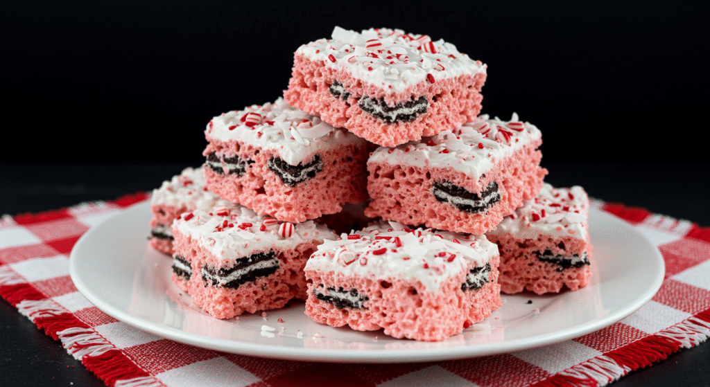 Oreo Peppermint Rice Krispies Treats