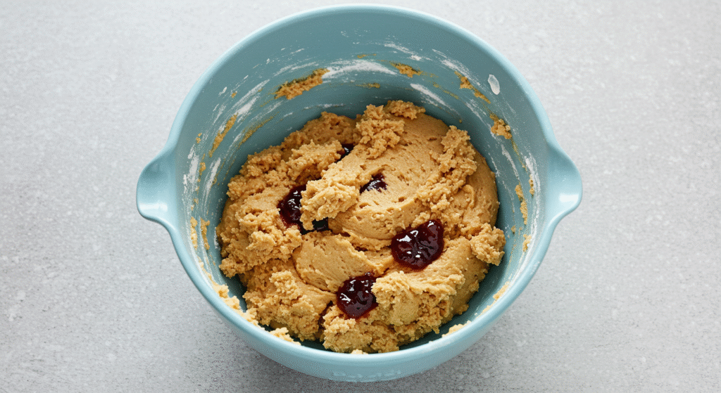 Peanut Butter and Jelly Thumbprints