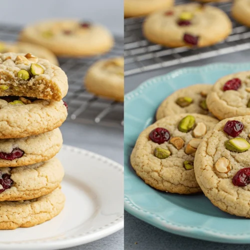 Cranberry Ginger Pistachio Sugar Cookies