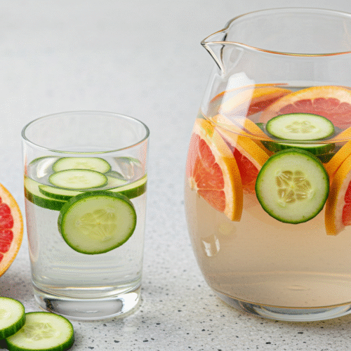 Cucumber Grapefruit Water