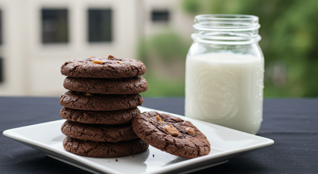 Double Chocolate Toffee Cookies