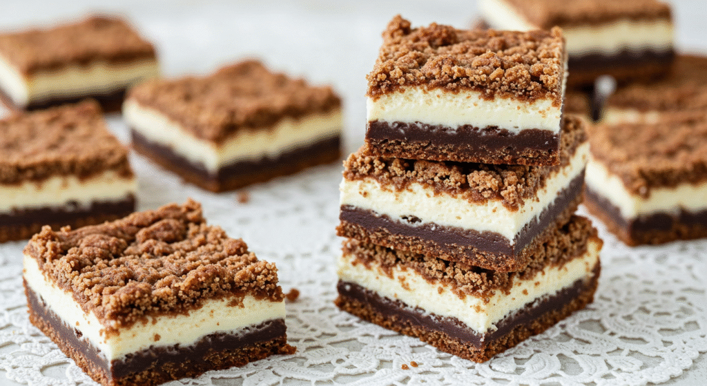 Chocolate Crumble Cheesecake Bars