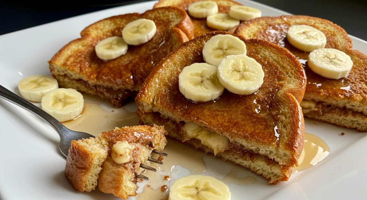 Banana Nutella Stuffed French Toast