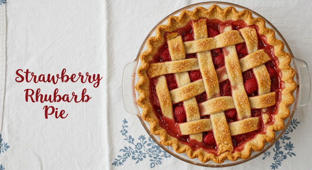 Lattice Strawberry Rhubarb Pie