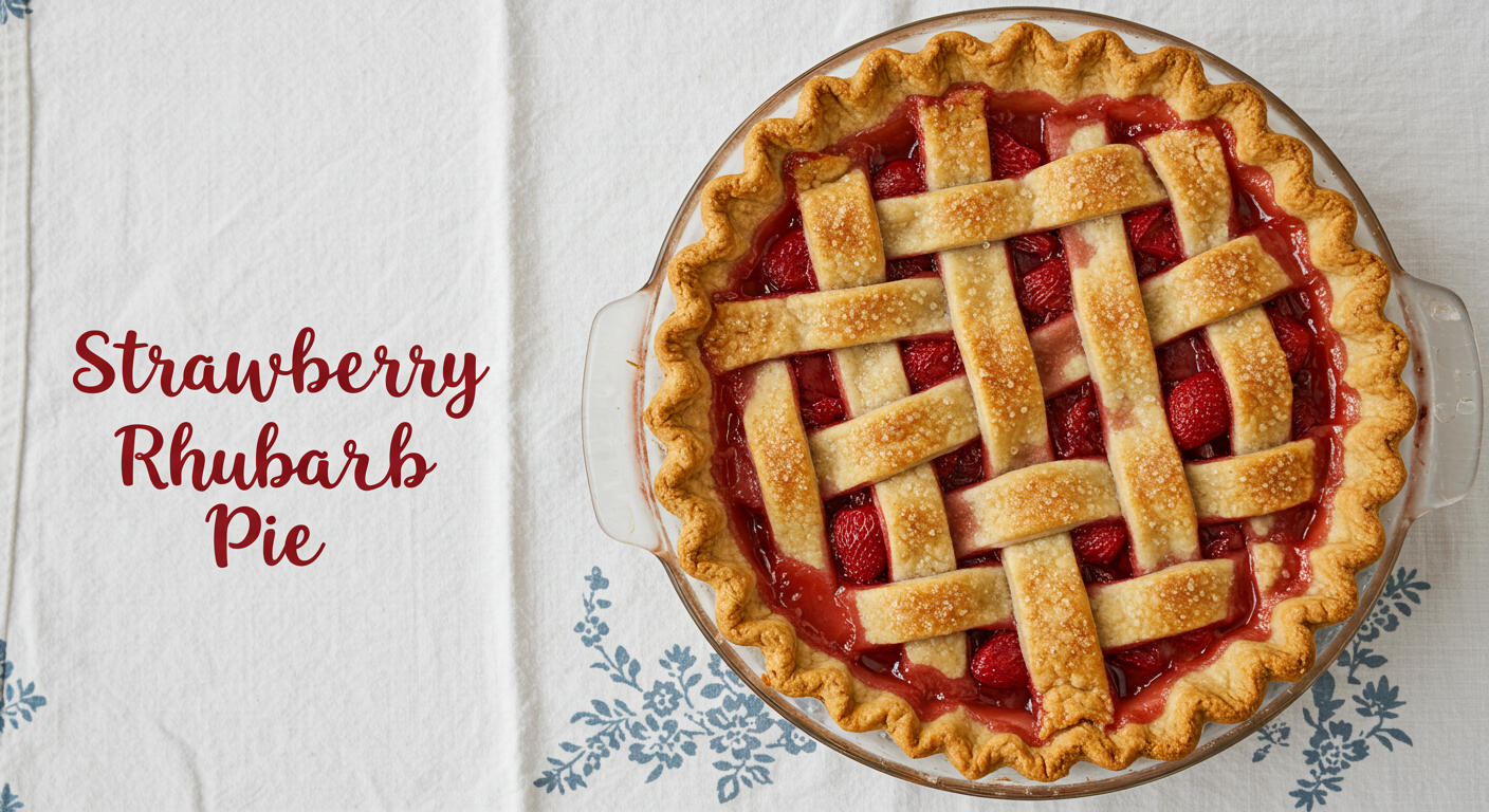 Lattice Strawberry Rhubarb Pie