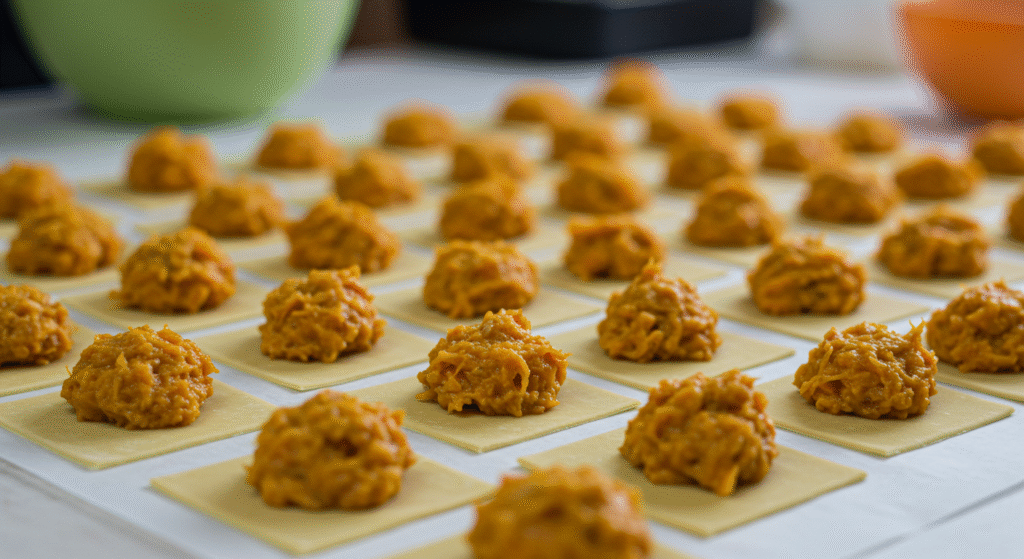 Roasted Butternut Squash and Chicken Ravioli
