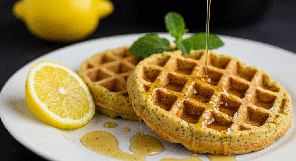 Dairy-Free Lemon Poppy Seed Waffles