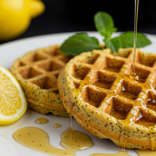 Dairy-Free Lemon Poppy Seed Waffles