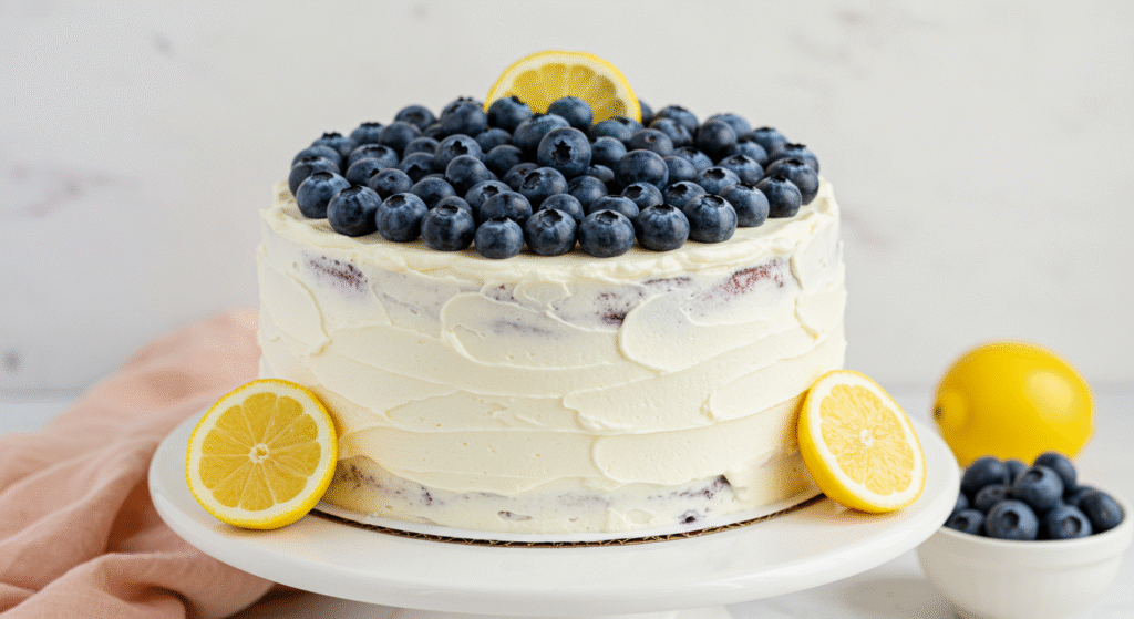 blueberry birthday cake