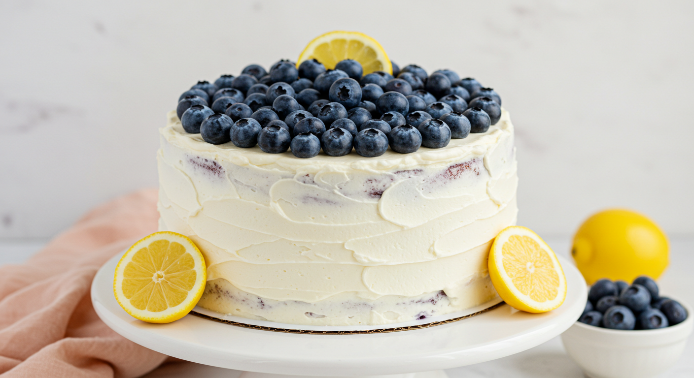 blueberry birthday cake