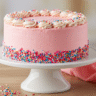 pink birthday cake