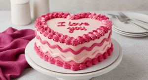 heart birthday cake