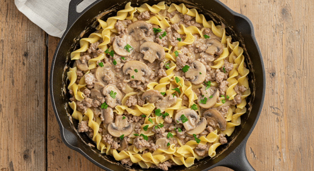 Ground Beef Stroganoff