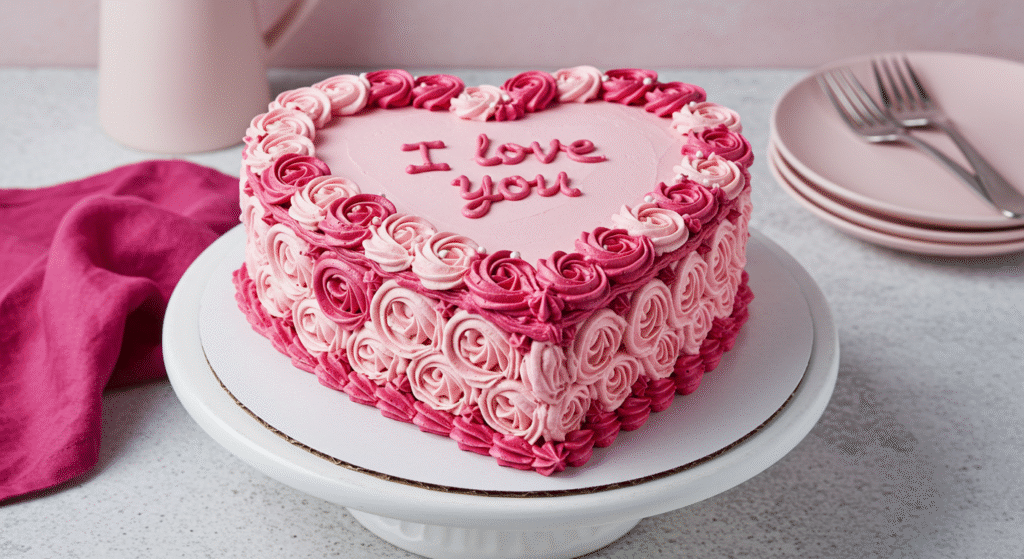 heart birthday cake